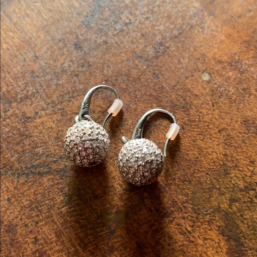 Michael Kors ball crystal drop earrings